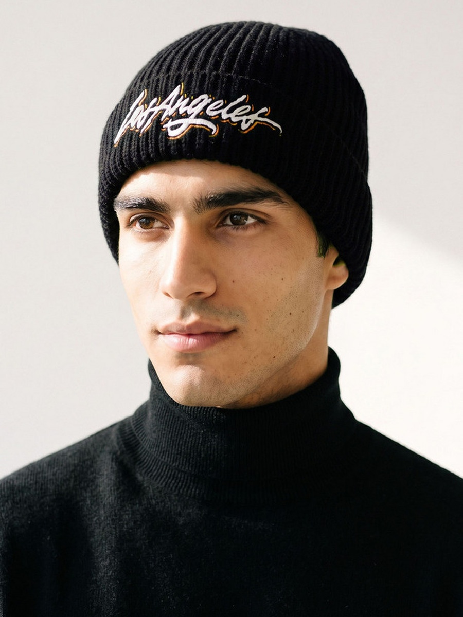 Men Beanie with Texture - Set of 2