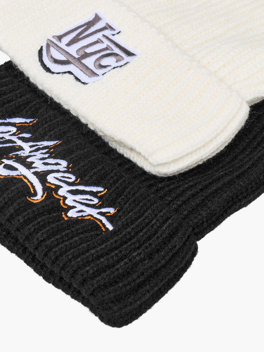 Men Beanie with Texture - Set of 2