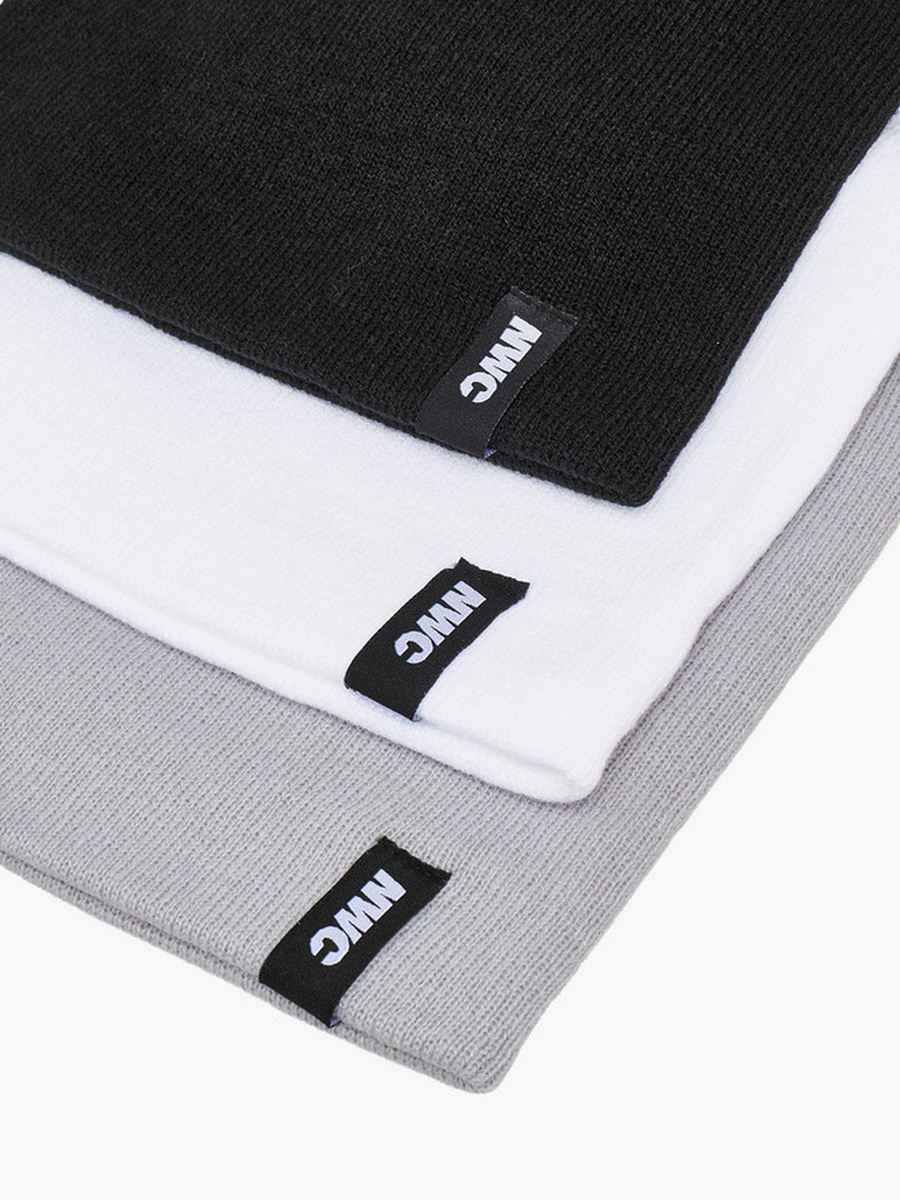 Men Beanie with Texture - Set of 3