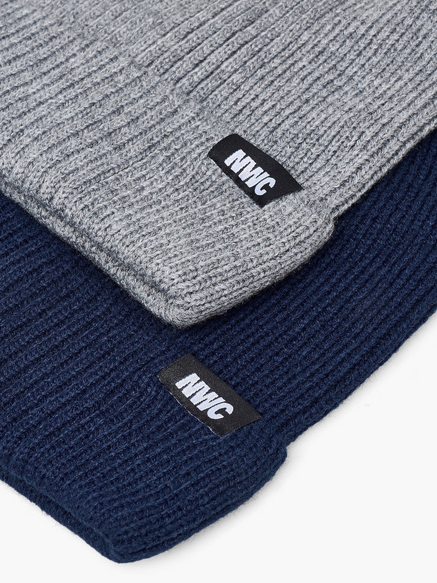 Men Beanie with Texture - Set of 2