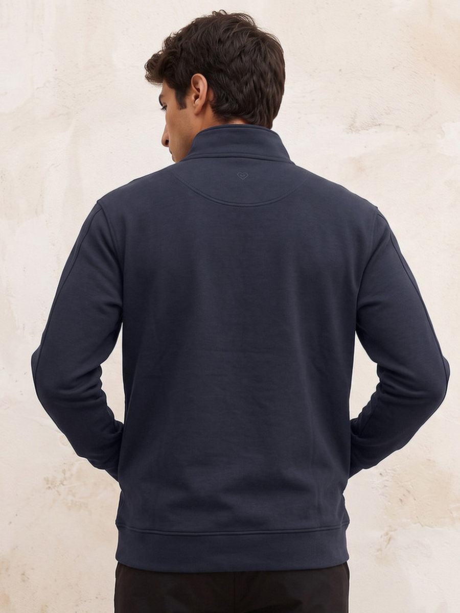 2 Way Stretch Zip Placket Sweatshirt