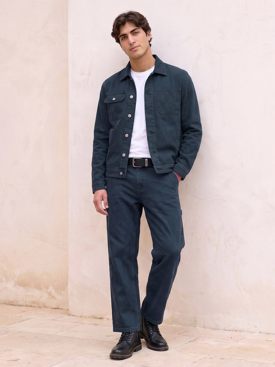 Cotton Jacket with Flap Pockets