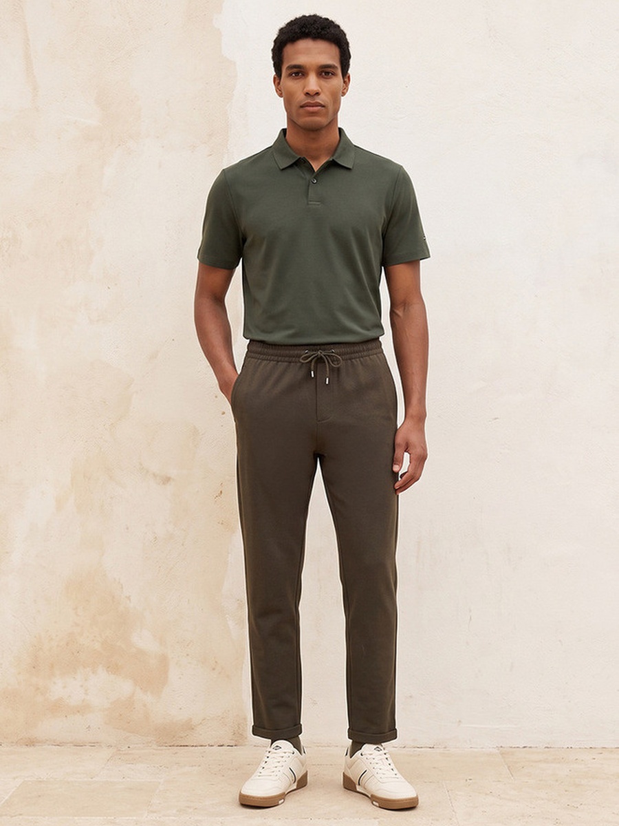 Relaxed Fit Pique Pants