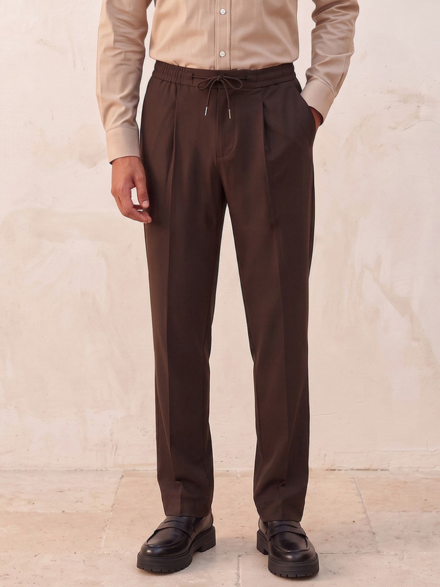 Regular Fit Formal Pleated Trousers