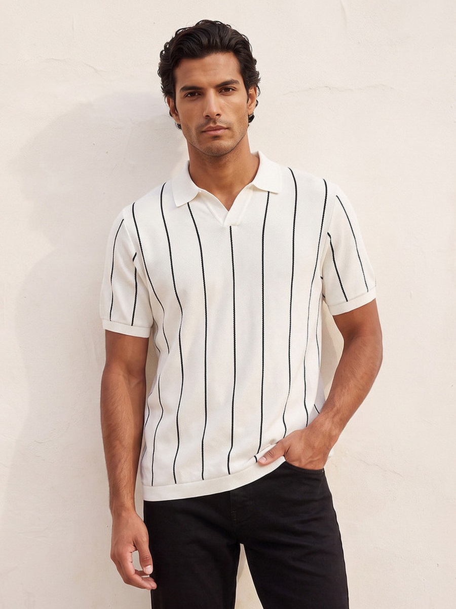 Polo T-Shirt with Stripes
