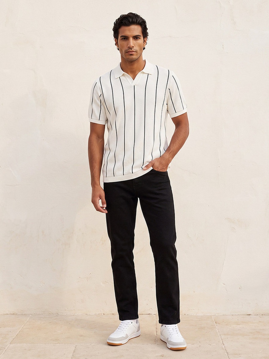 Polo T-Shirt with Stripes