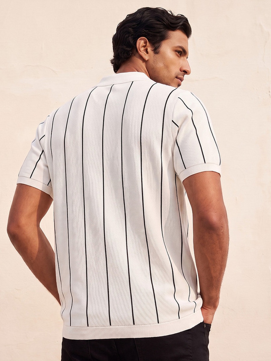 Polo T-Shirt with Stripes