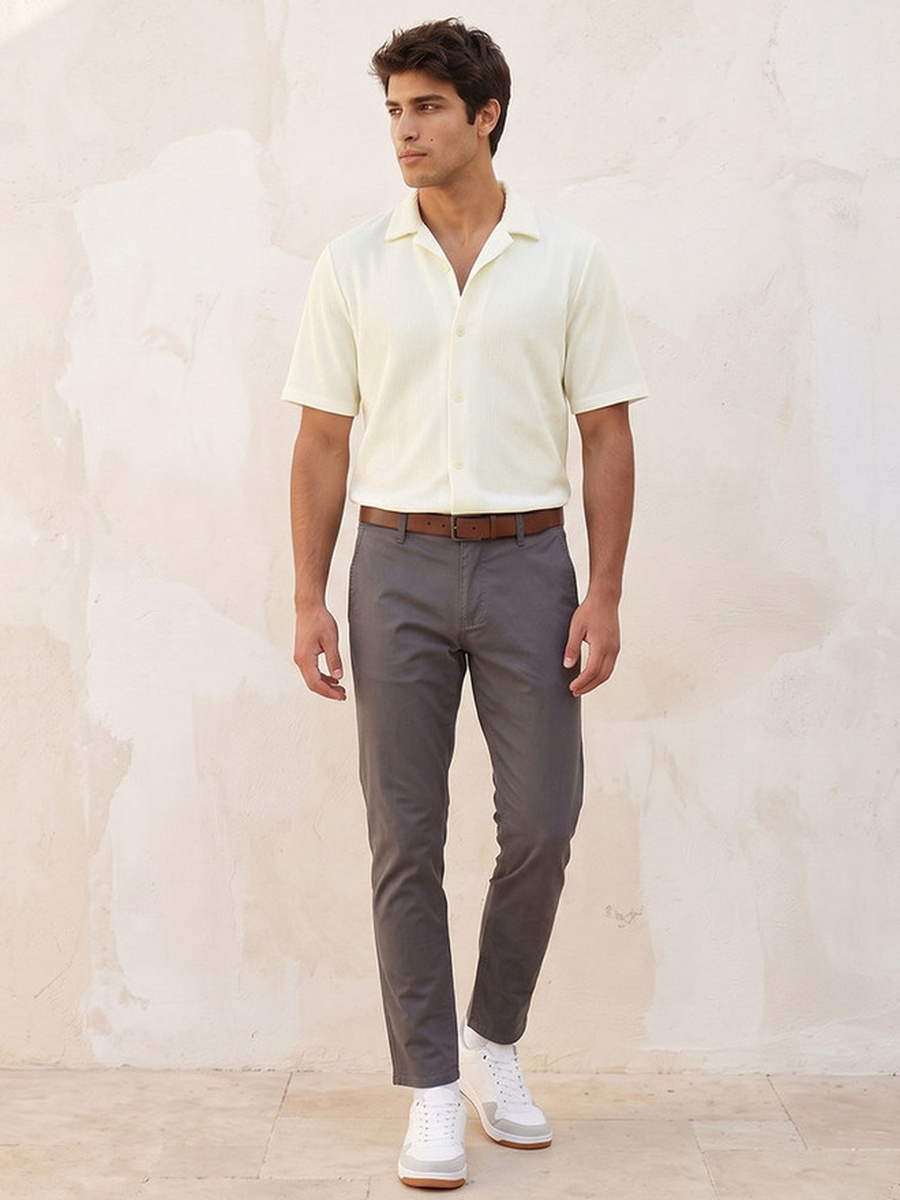 Textured Short Sleeves Shirt