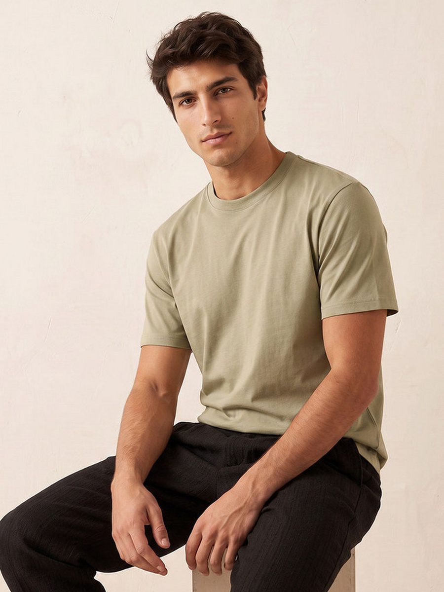 Relaxed Fit Crew Neck Short Sleeves T-Shirt