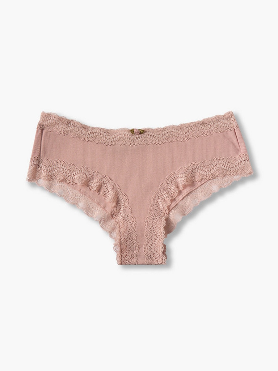Pack of 2 - Lace Trim Cheekster Briefs