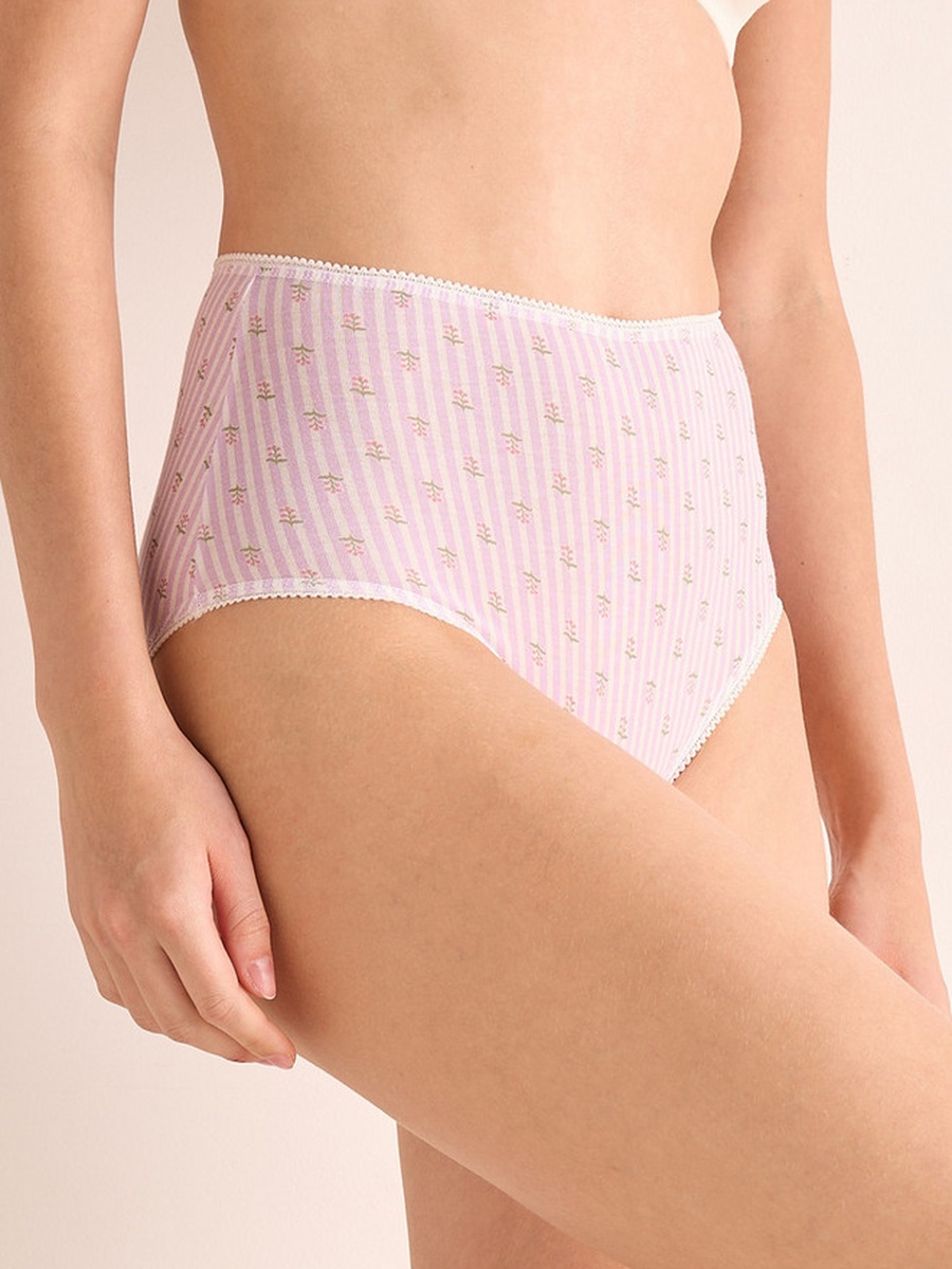 Pack of 5 - High Waist Assorted Full Briefs