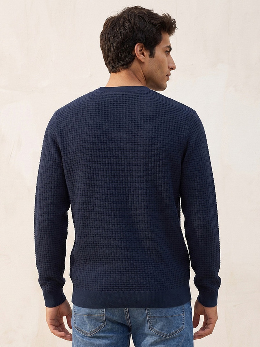 Crew Neck Textured Sweater