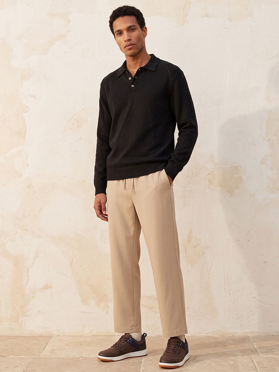Collared Textured Sweater