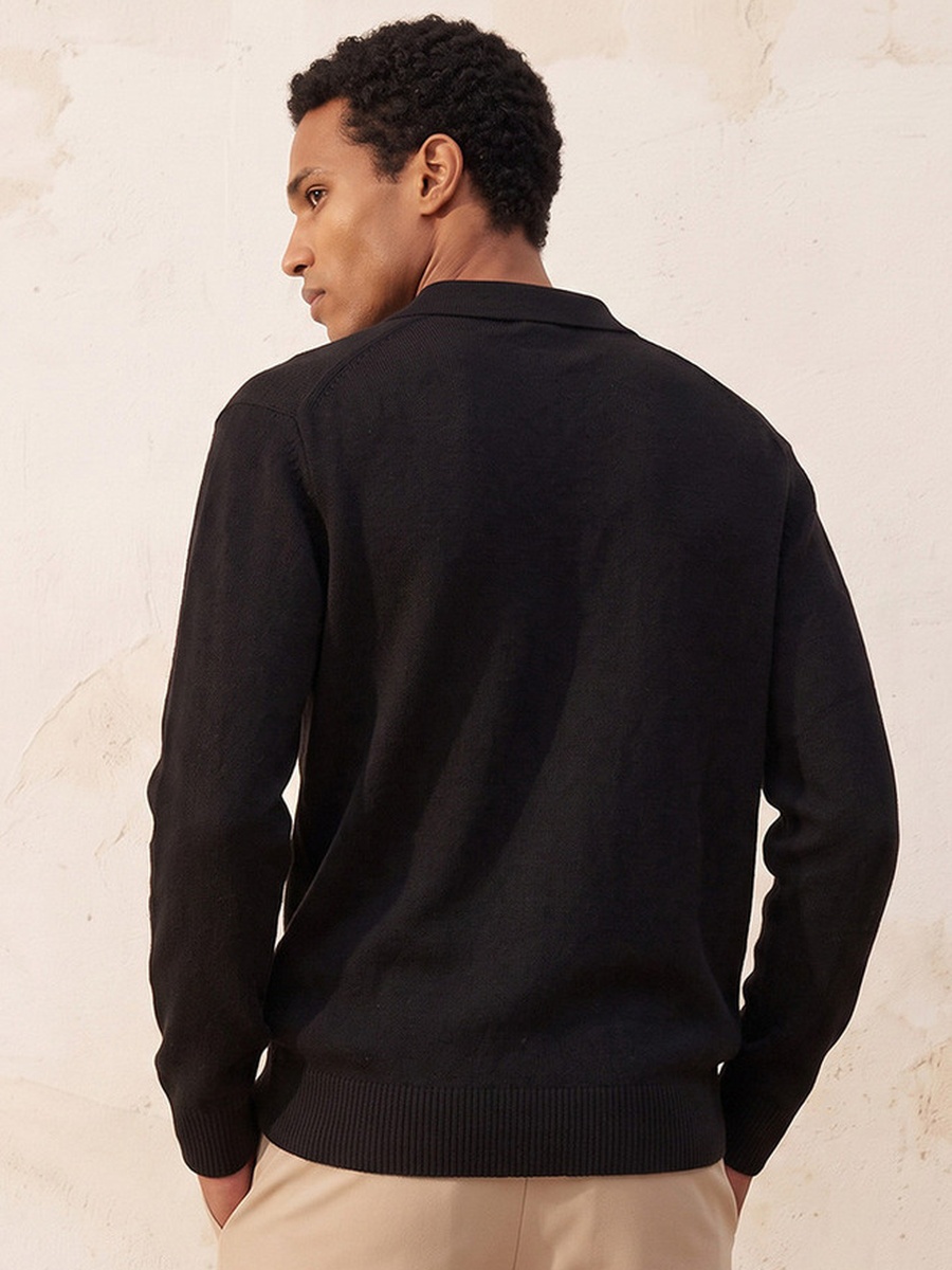 Collared Textured Sweater