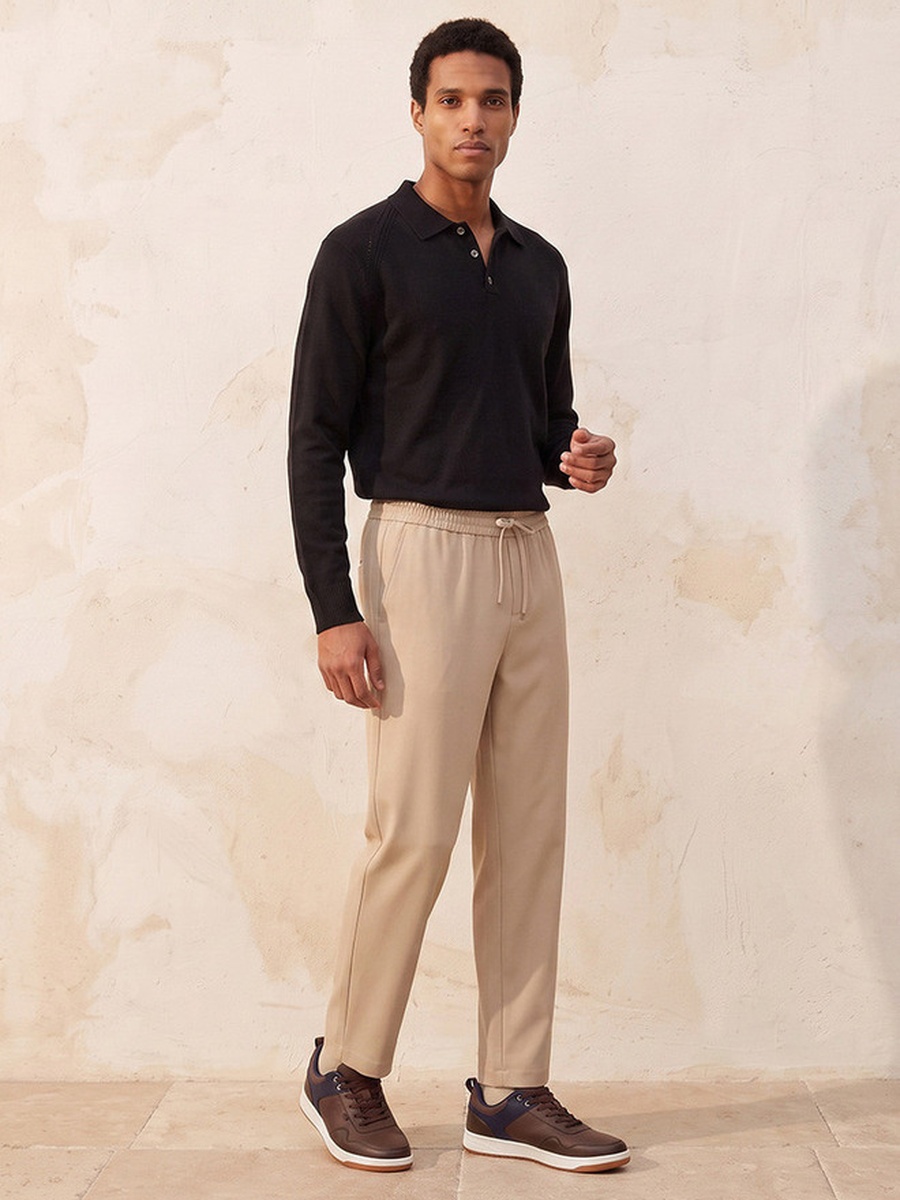 Collared Textured Sweater