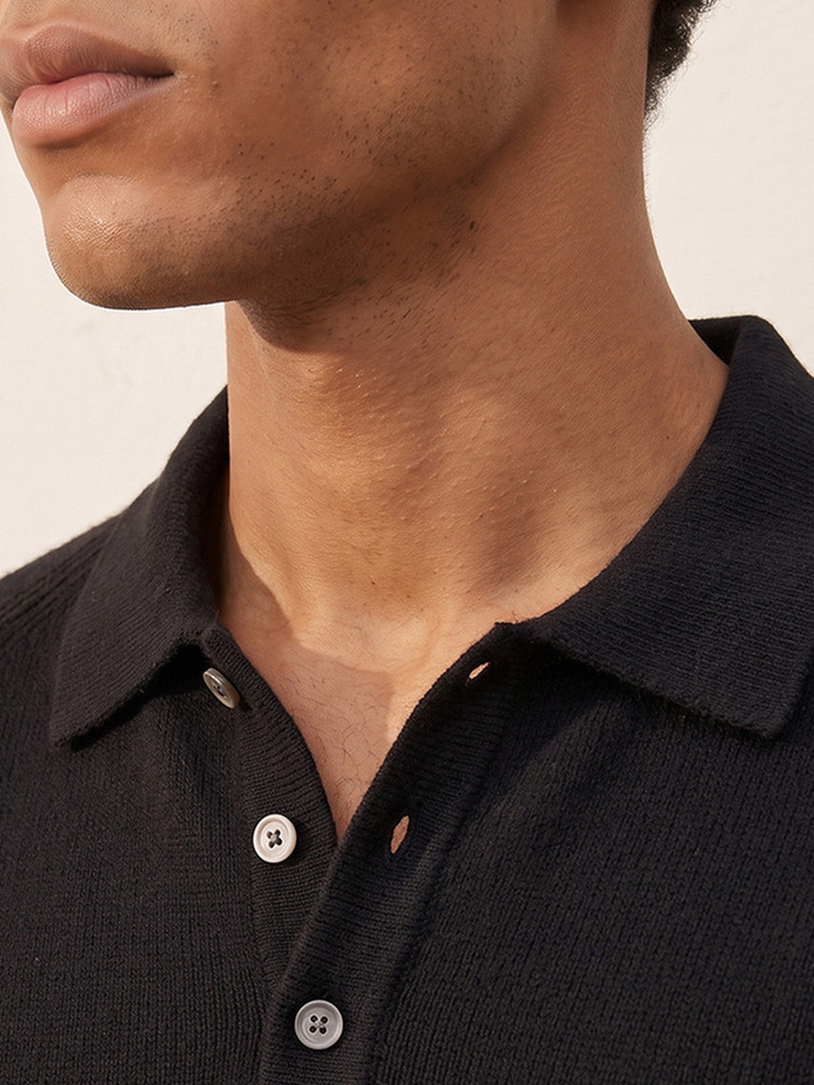 Collared Textured Sweater