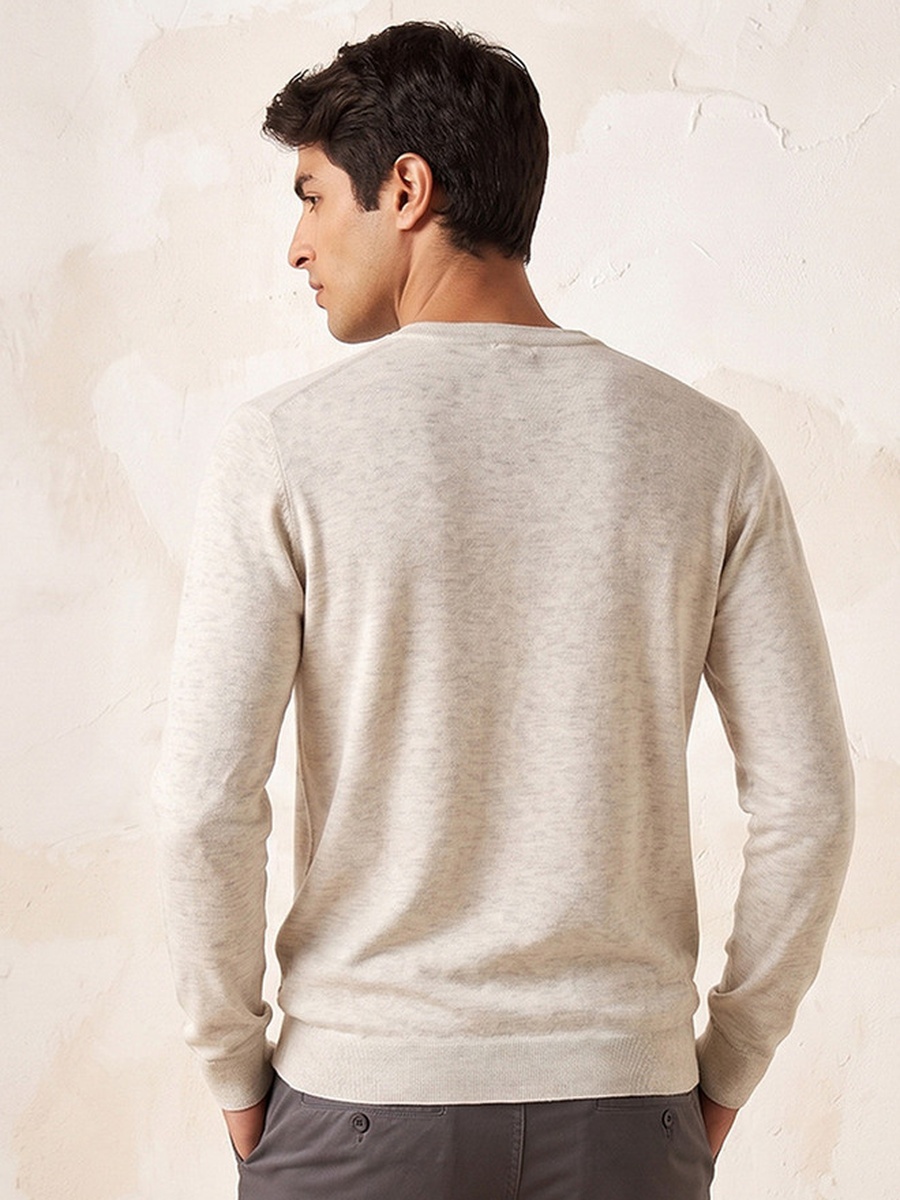 Crew Neck Textured Sweater