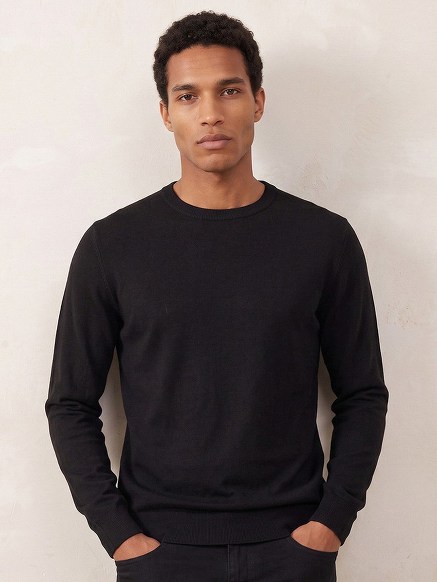 Crew Neck Textured Sweater