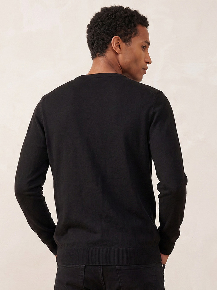 Crew Neck Textured Sweater