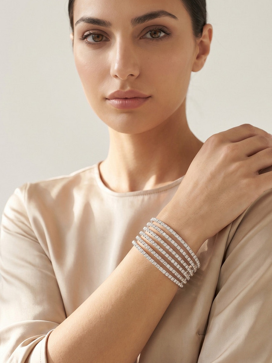 Metal Embellished Cuff Bangle