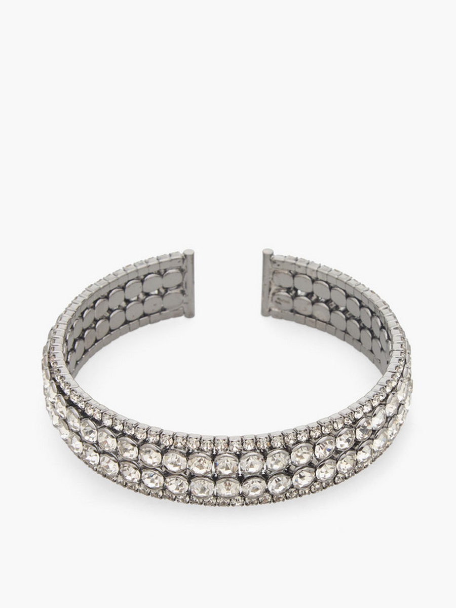 Metal Embellished Cuff Bangle