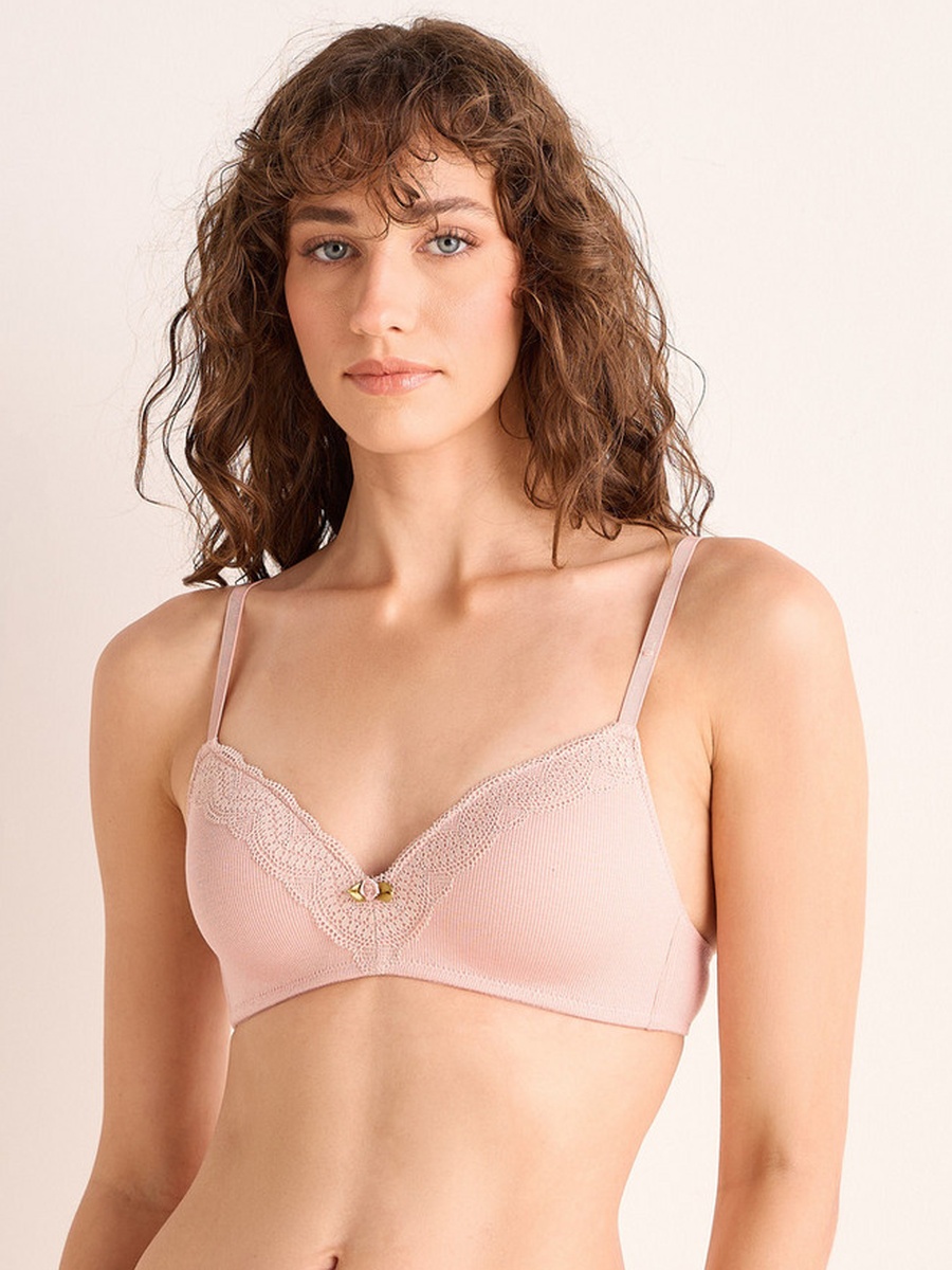 Pack of 2 Lace Trim Triangle Bra