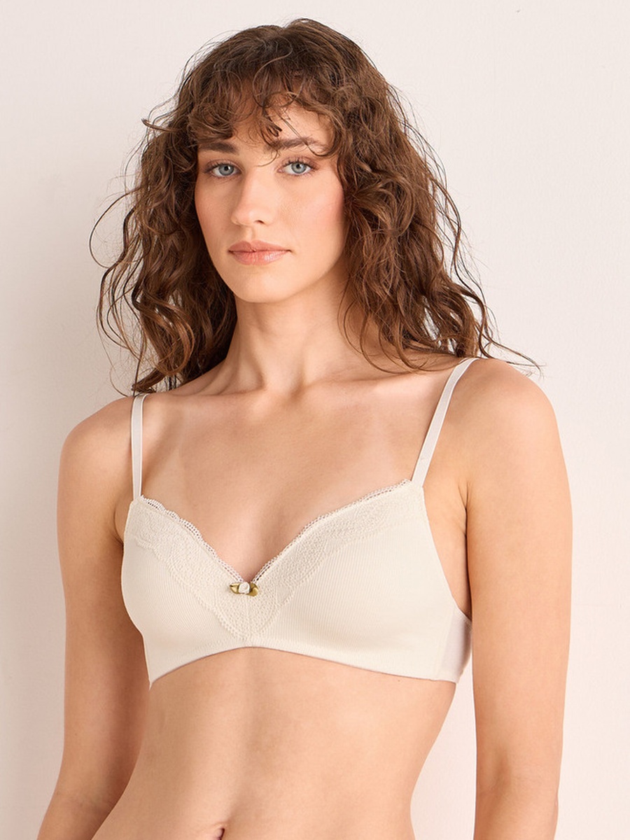 Pack of 2 Lace Trim Triangle Bra