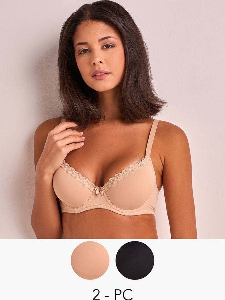 2-Pack Padded Lace Demi Bra