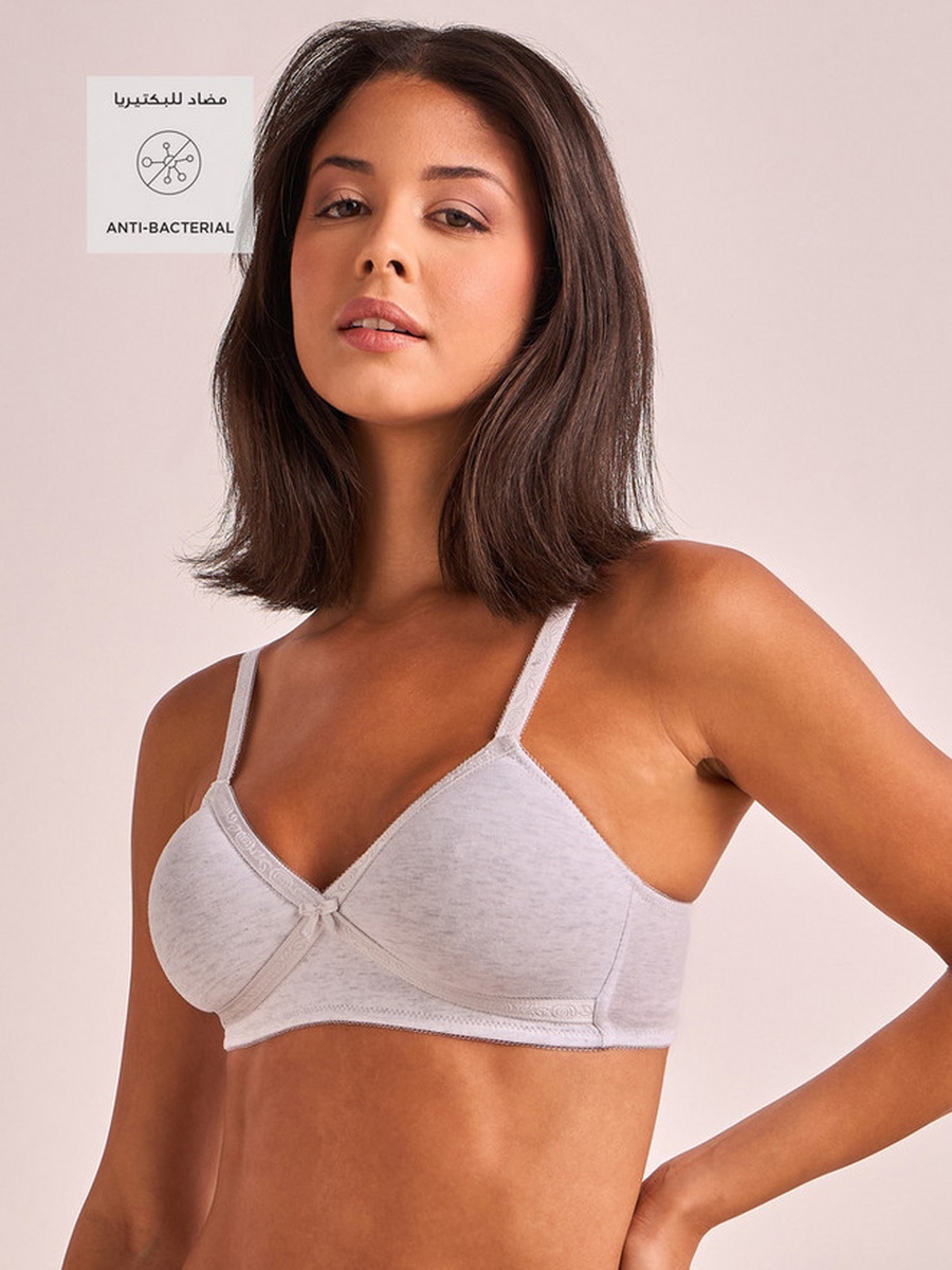 2-Pack Non-Padded Non-Wired Bra with Antibacterial Protection