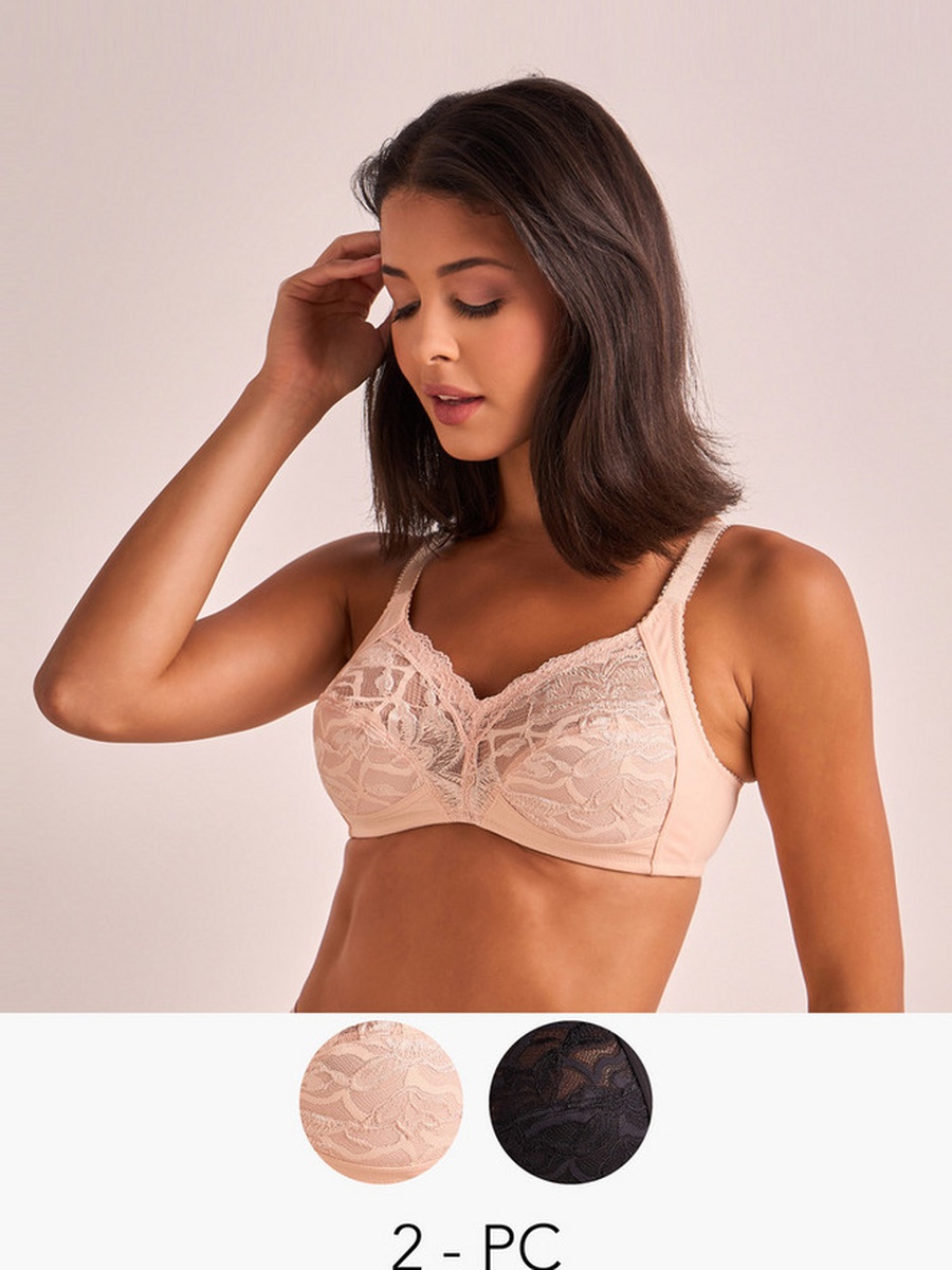 2-Pack Non-Wired Bra with Antibacterial Protection