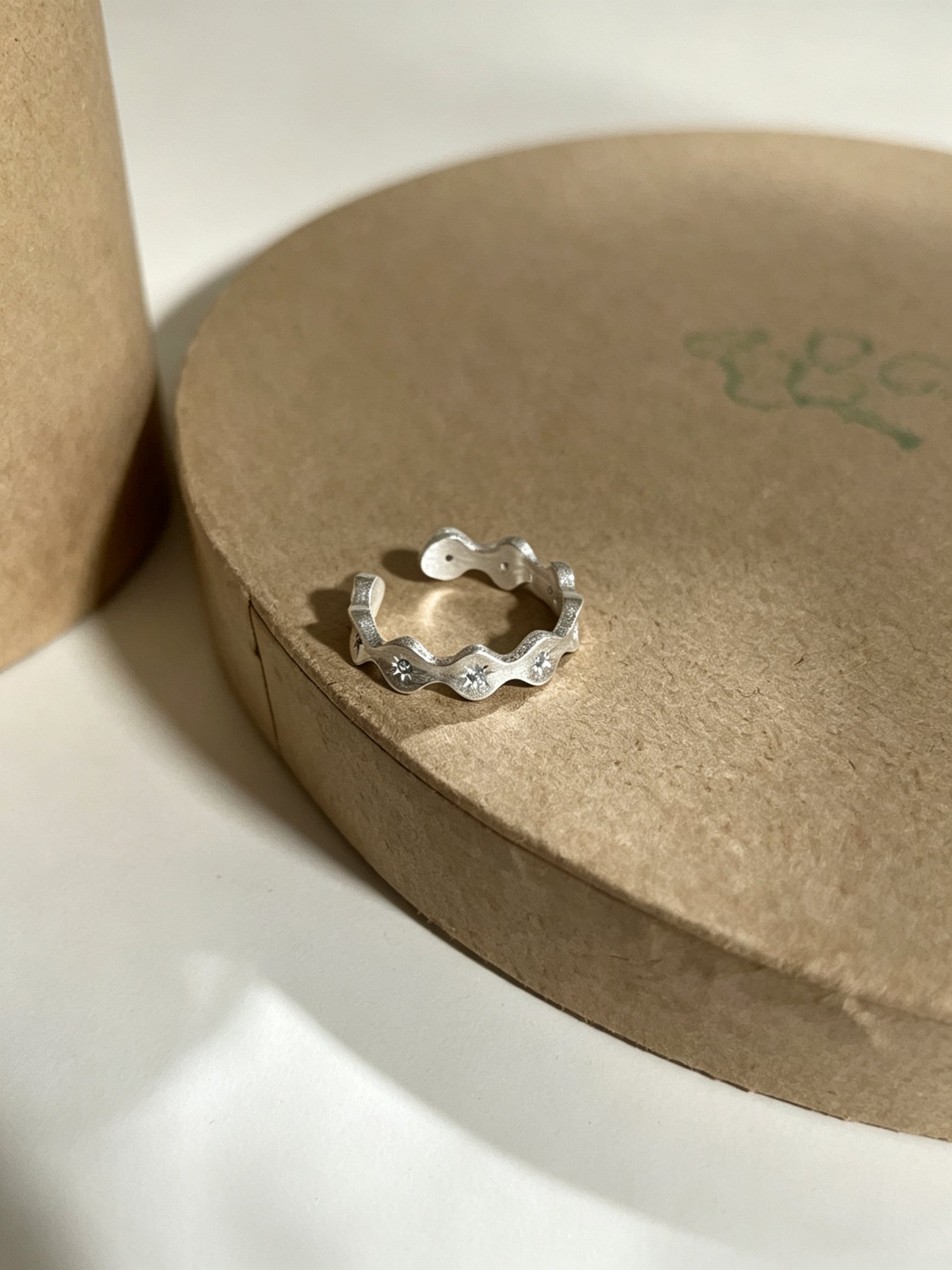 Silver Wave Star Ring