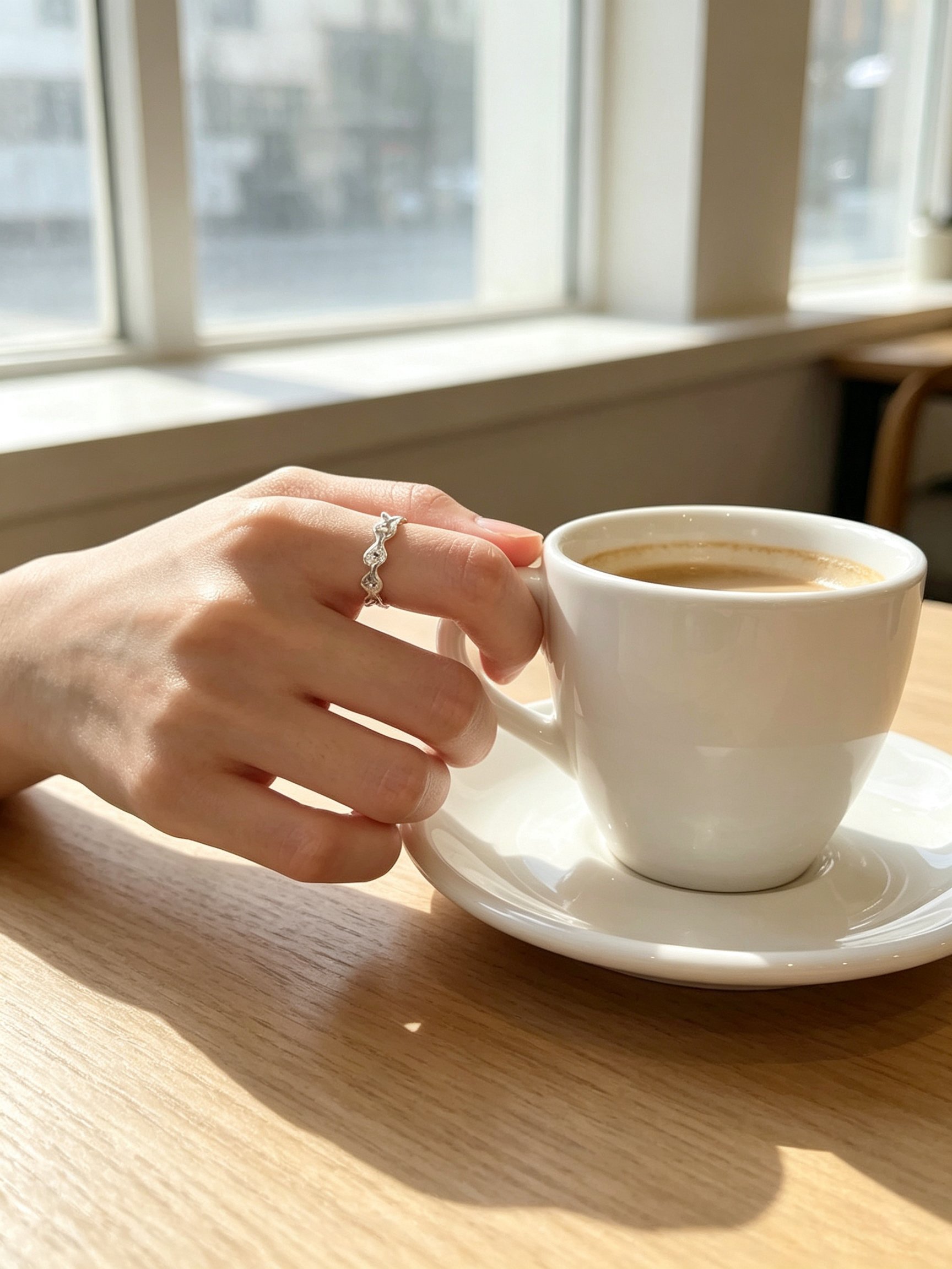 Silver Wave Star Ring