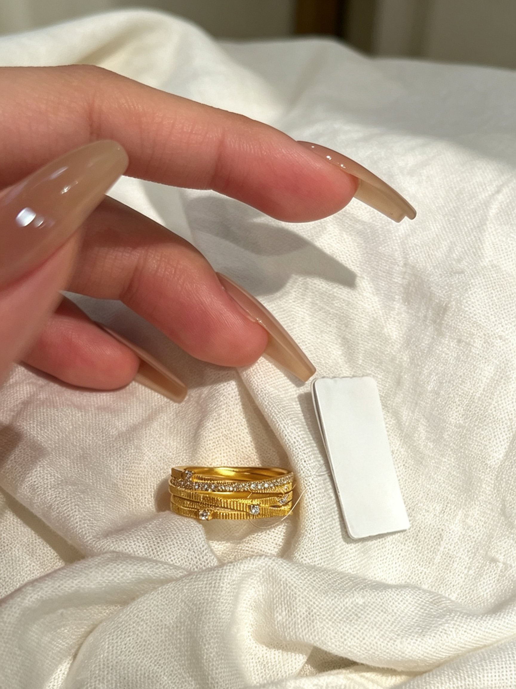 Golden Shimmer Stackable Ring