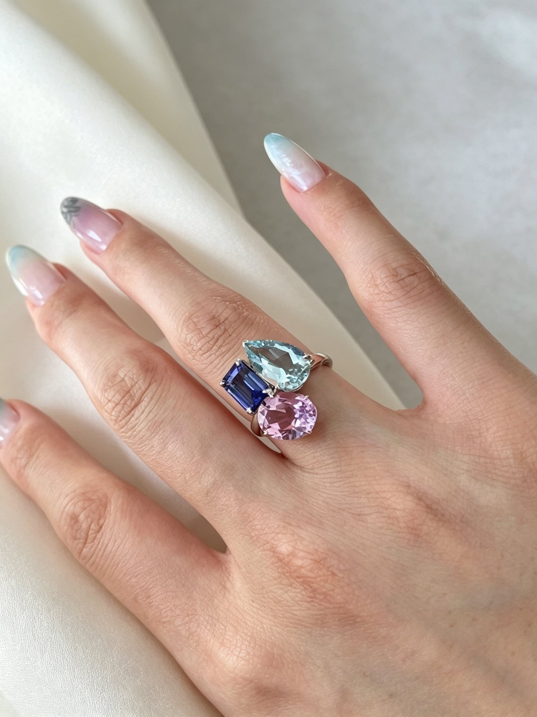 Triple Gemstone Ring