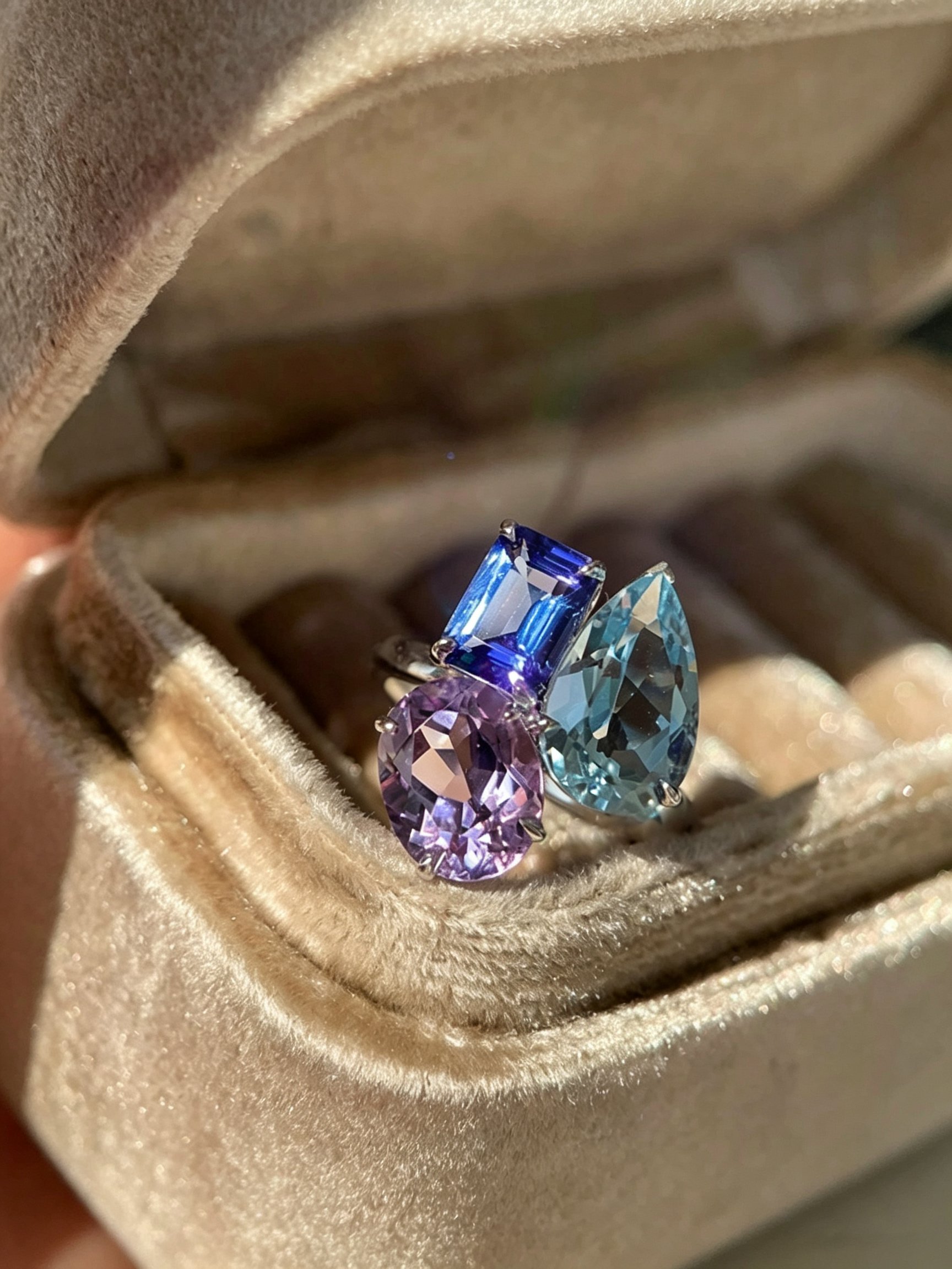 Triple Gemstone Ring