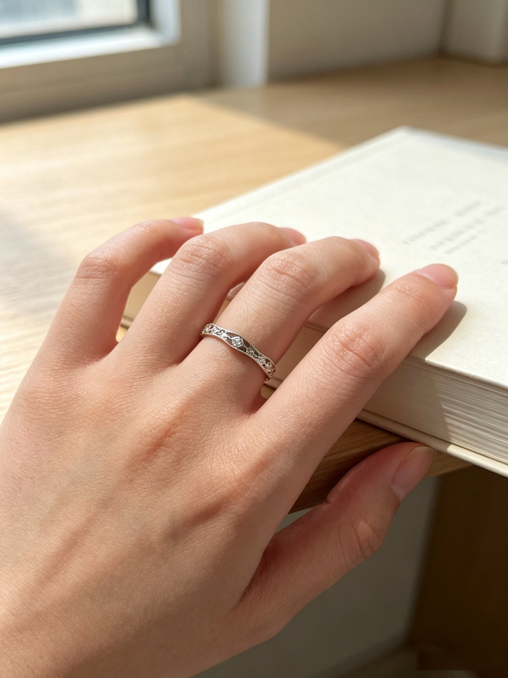 Silver Filigree Sparkle Ring