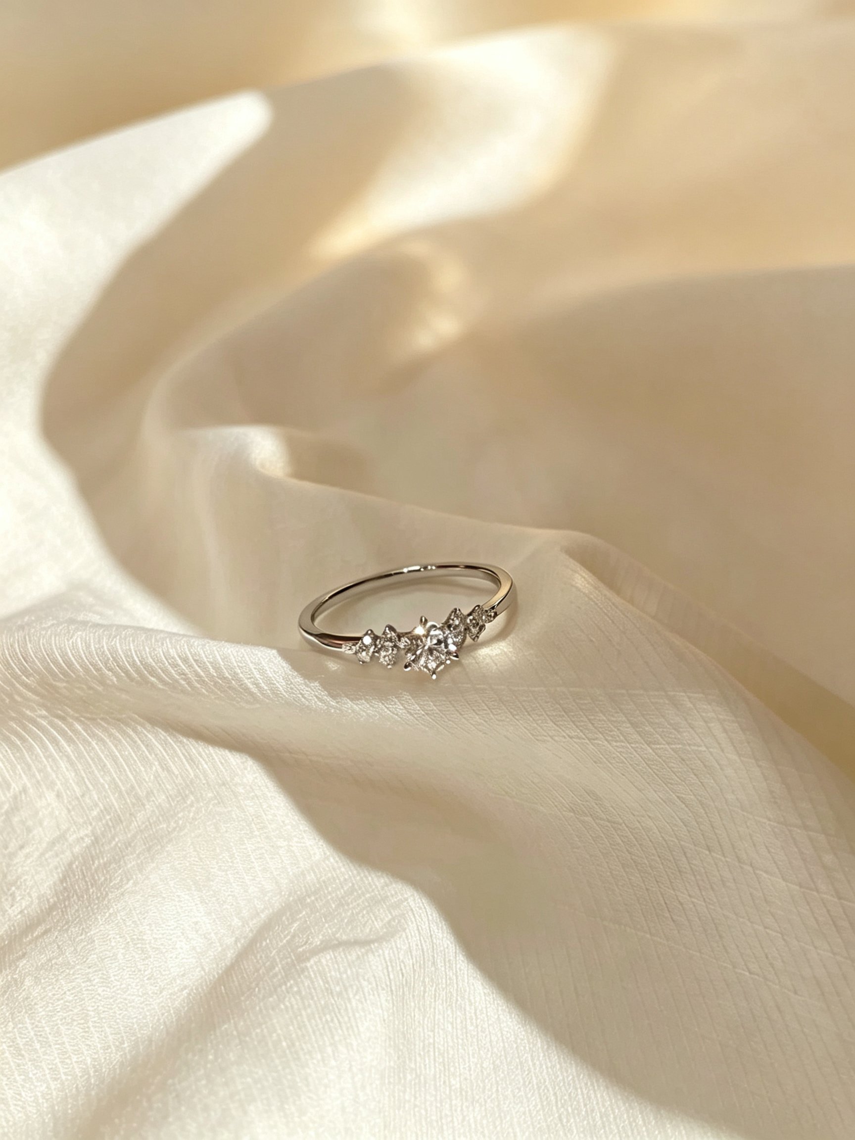 Silver Zircon Minimalist Ring