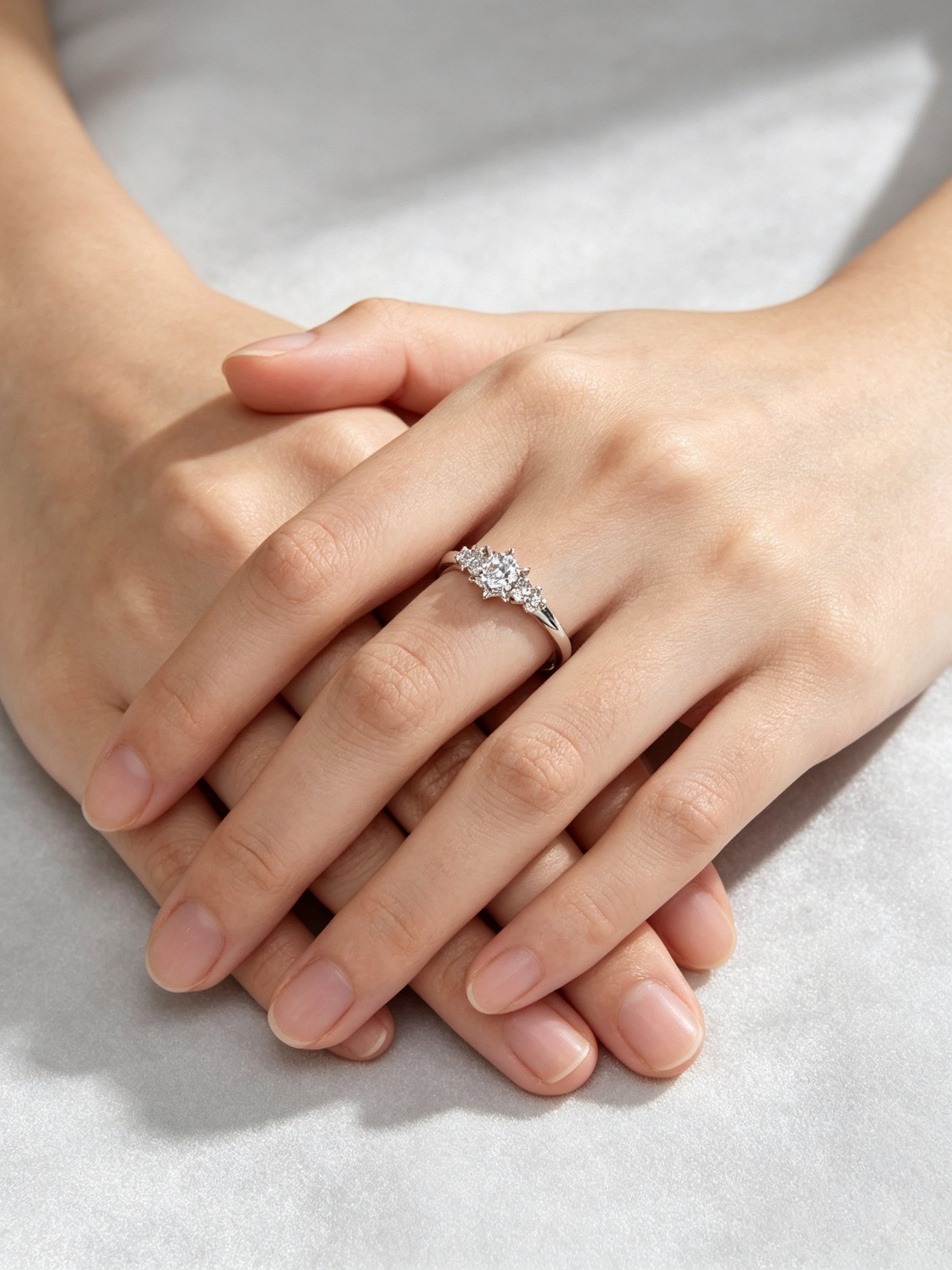 Silver Zircon Minimalist Ring