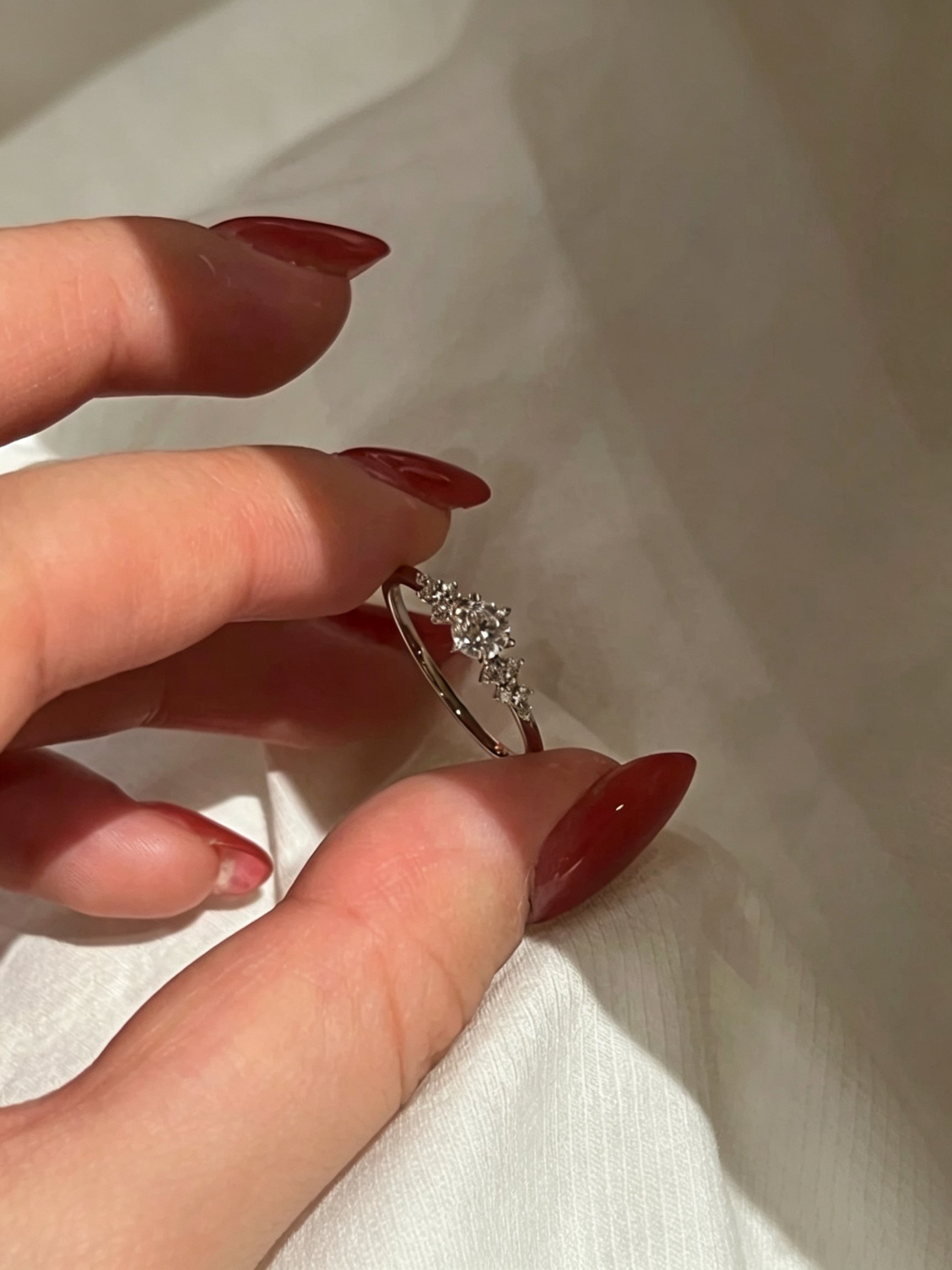 Silver Zircon Minimalist Ring