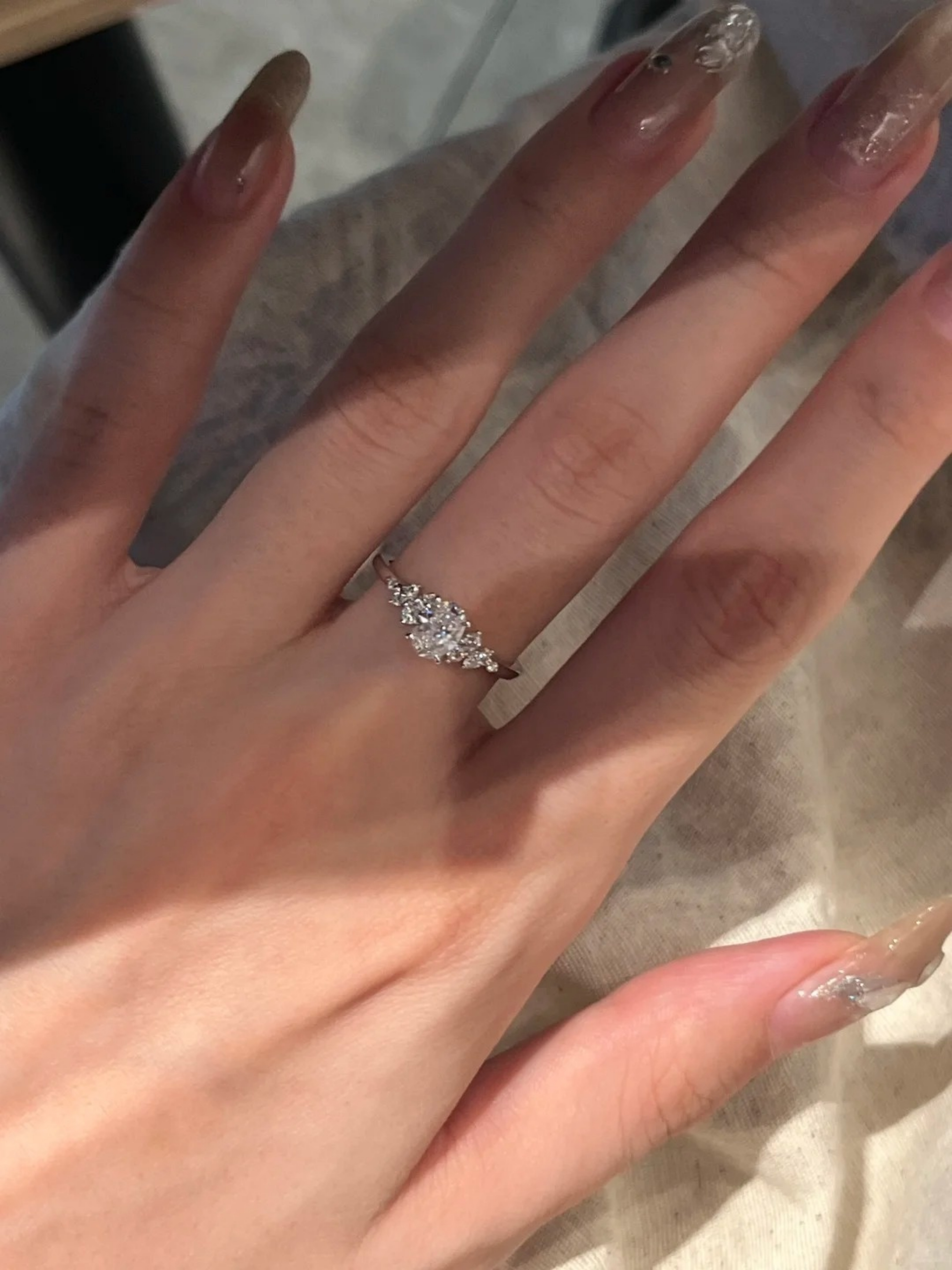 Silver Zircon Minimalist Ring