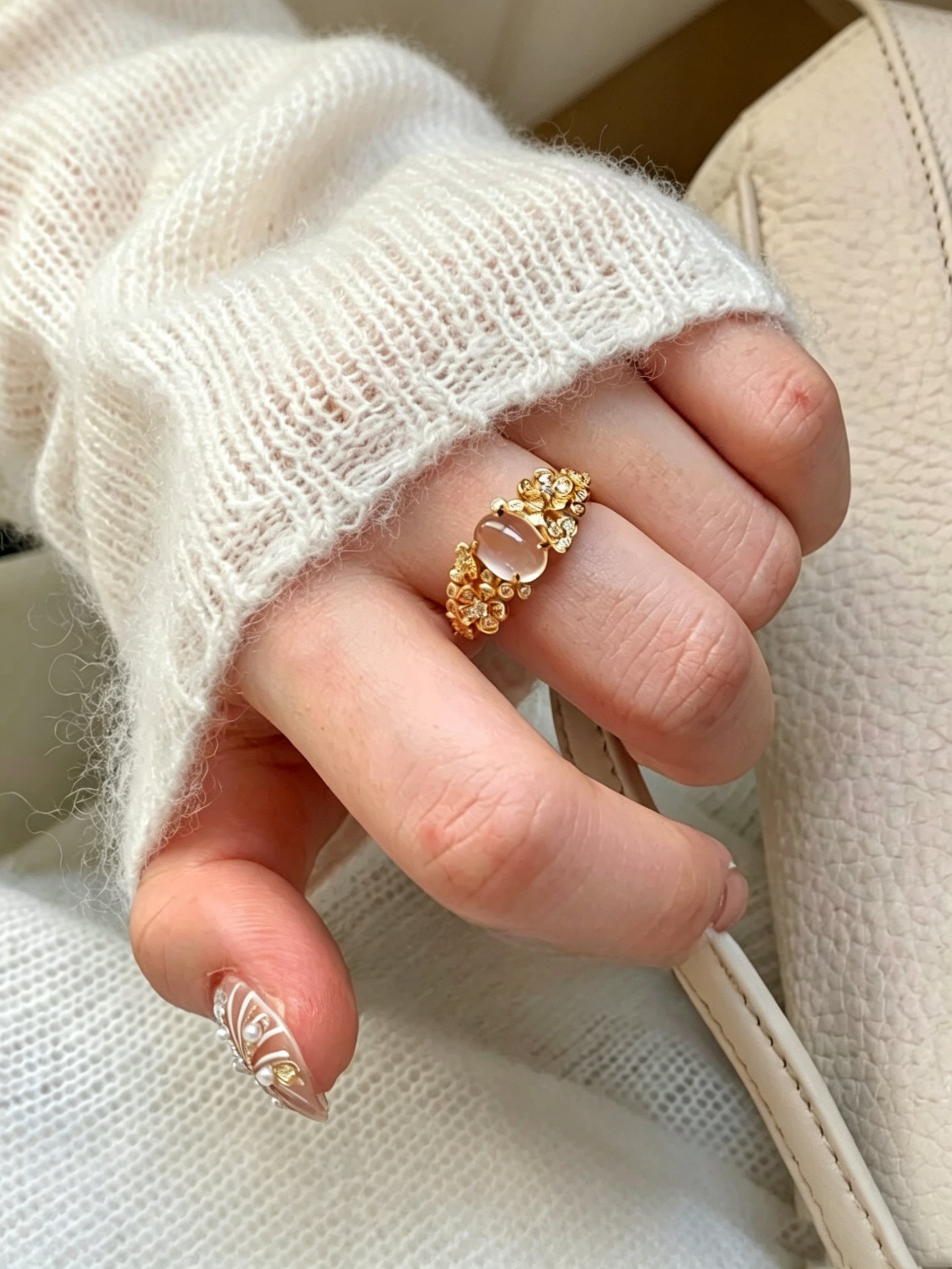 Gold Plated Floral Ring