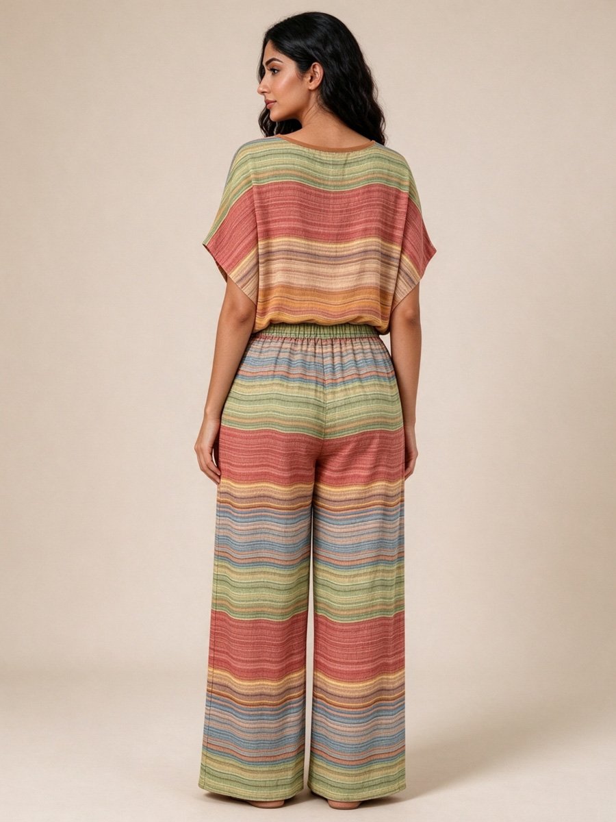 Stripe Wide Leg Co-Ord Set