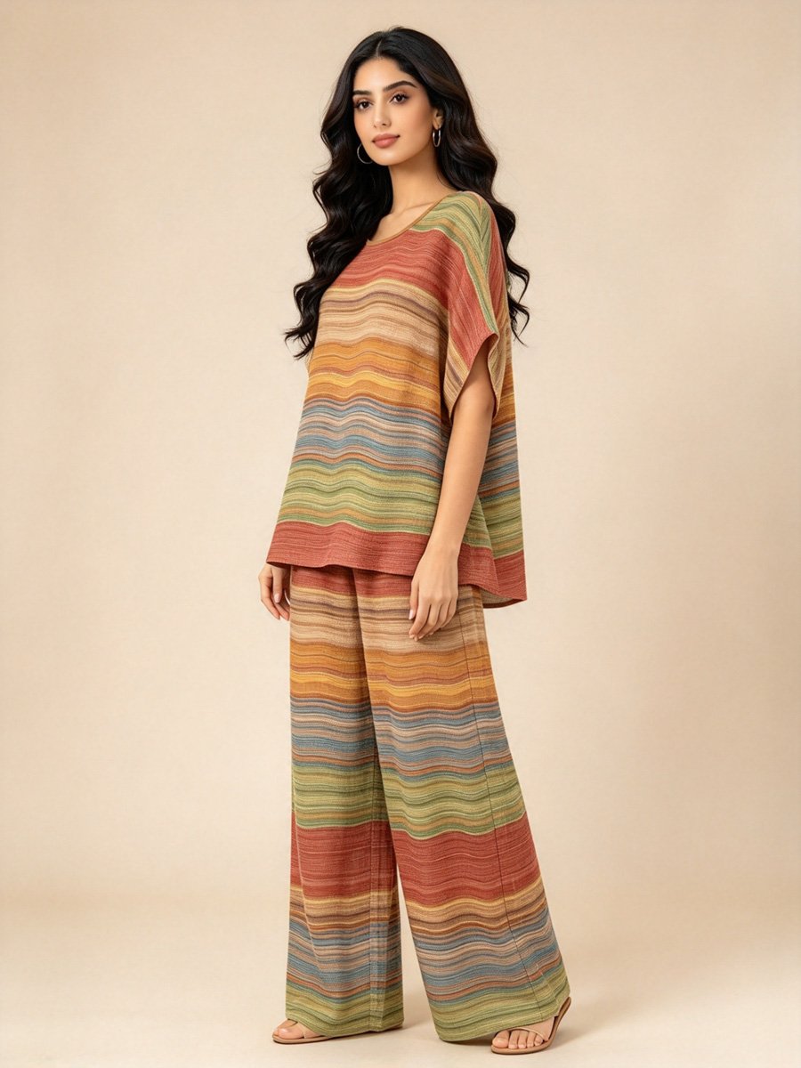 Stripe Wide Leg Co-Ord Set