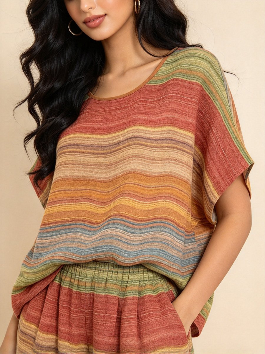Stripe Wide Leg Co-Ord Set