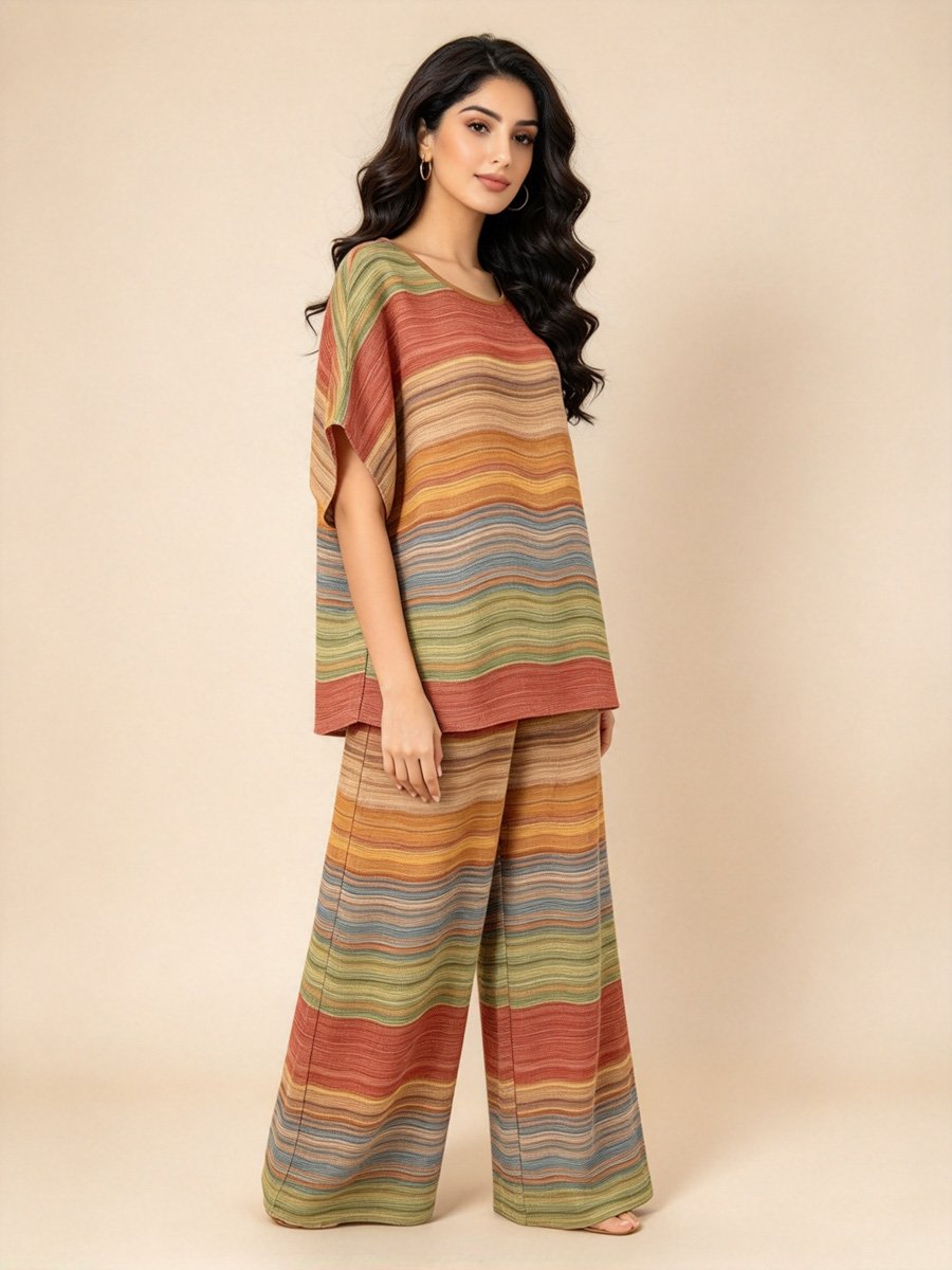 Stripe Wide Leg Co-Ord Set