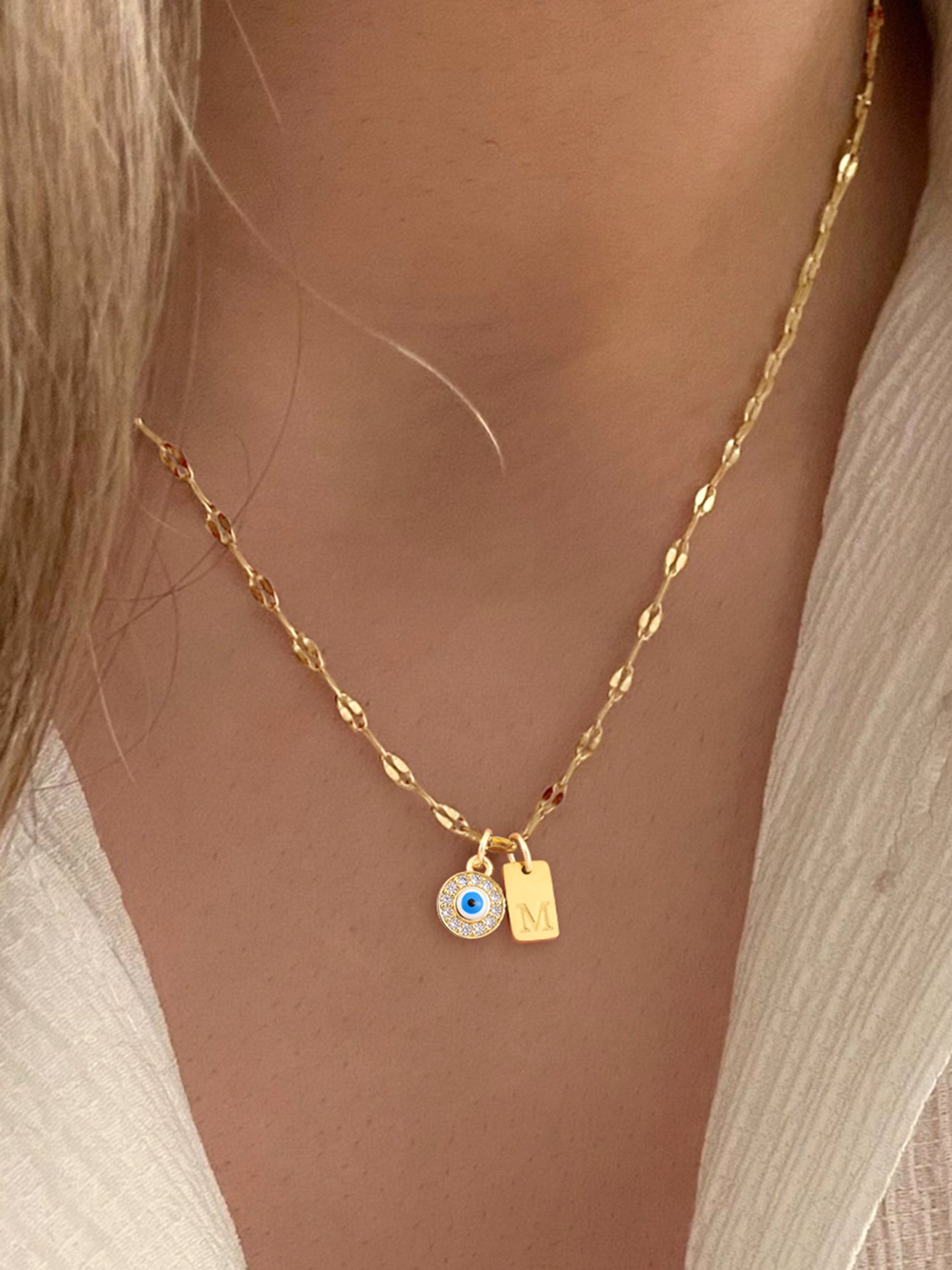 Gold Solid Chain Necklace