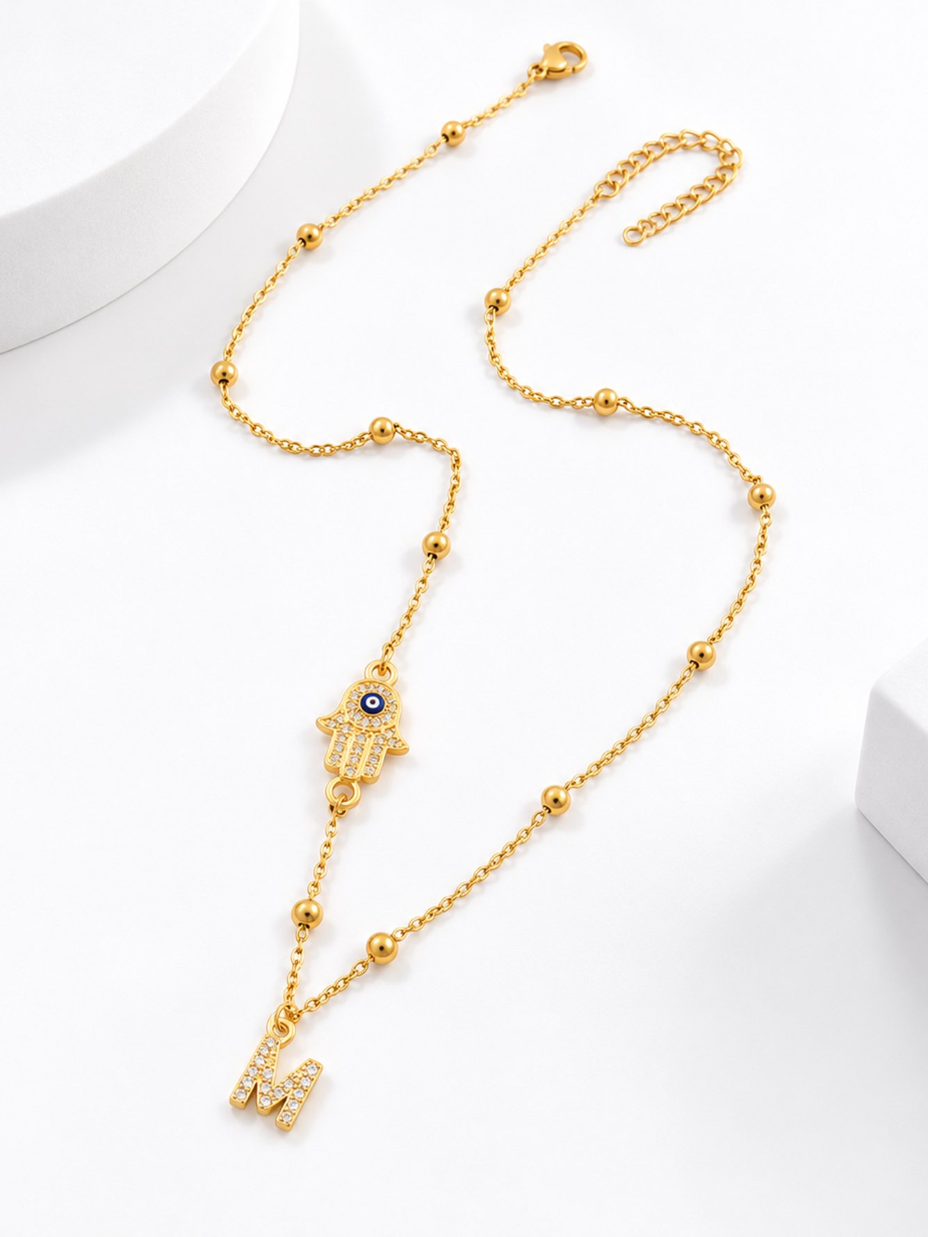 Gold Solid Pendant Necklace