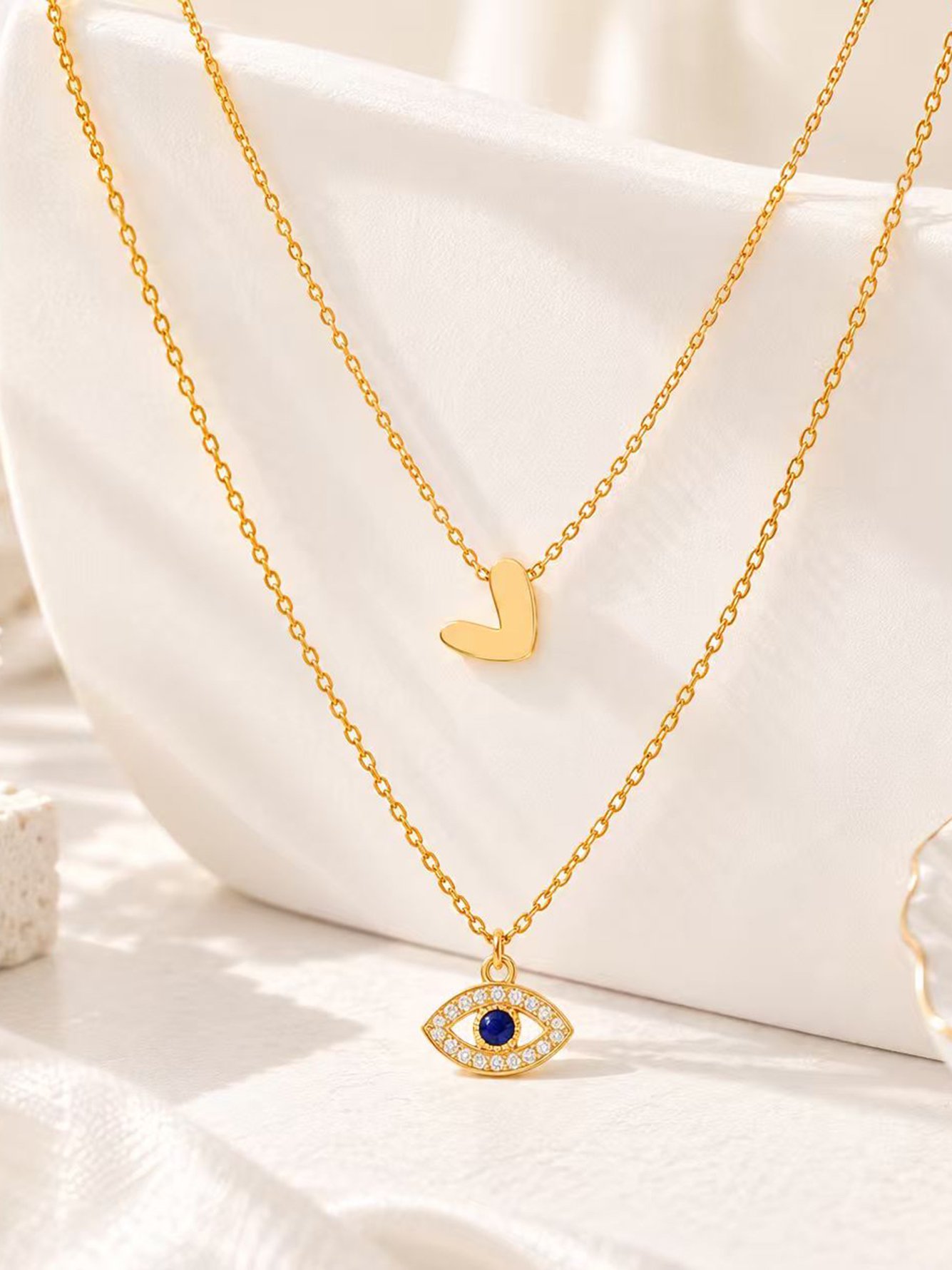 Gold Solid Pendant Necklace