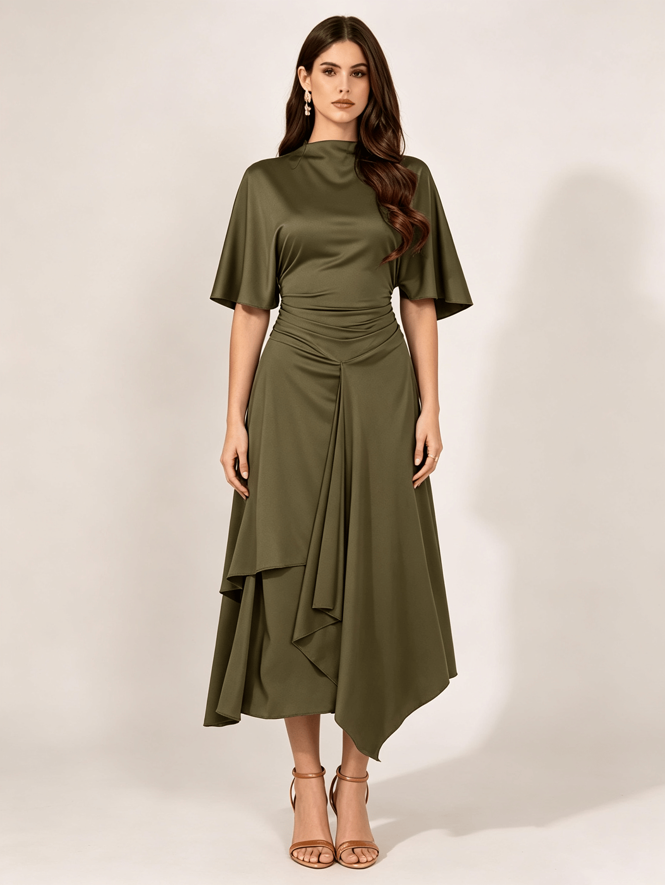Olive A-Line Midi Dress