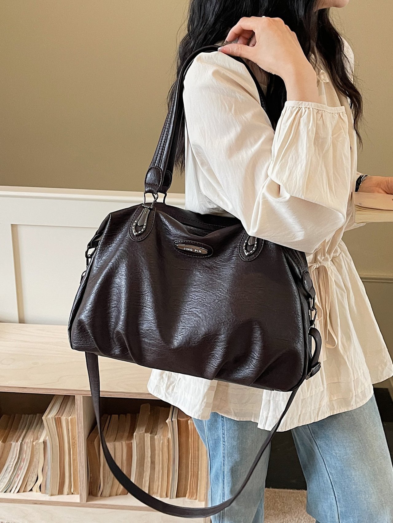 Coffee Brown Shoulder Bag